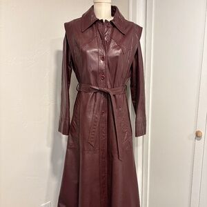 Vintage Leather Trench Coat
